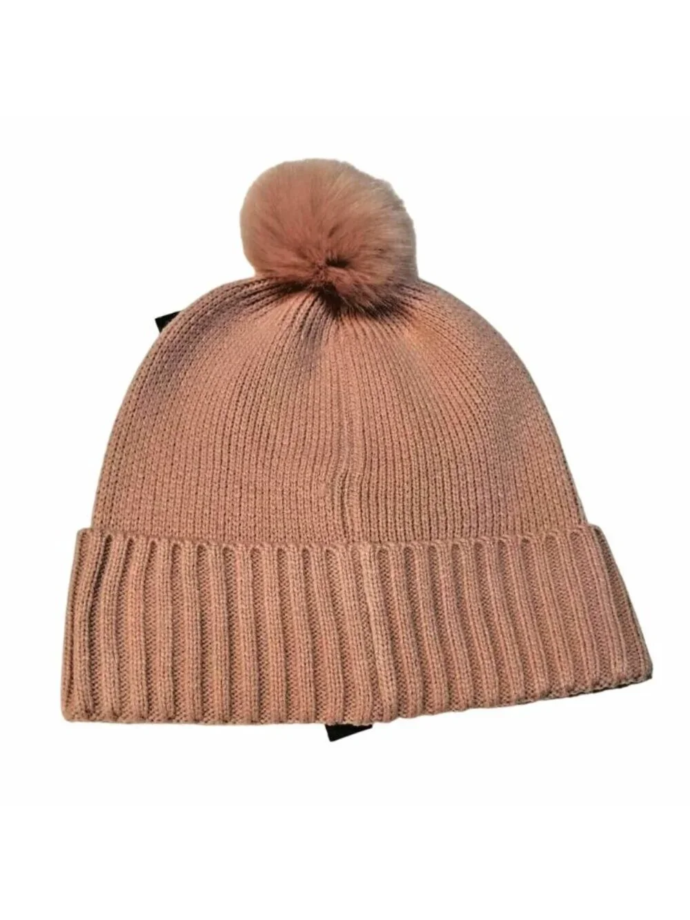 ❤️Women Victorias Secret studded beanie POM POM Hat BRAND Coral Ring Stones Glam
